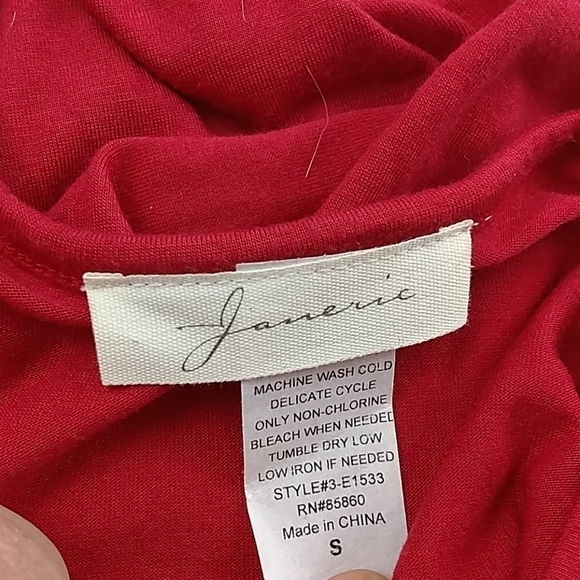 Janeric Red Tank Top with Gold Sequins - Picture 3 of 4